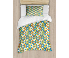 Stripes and Dots Pattern Duvet Cover Set