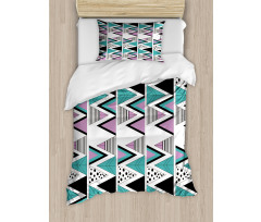 80s Memphis Zigzag Duvet Cover Set