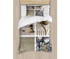 Sand and Pebbles Collage Duvet Cover Set