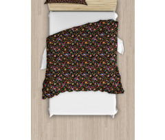 Abstract Flowers and Phoenix Duvet Cover Set