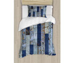 Old Rough Planks Cabin Duvet Cover Set