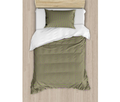 Digital Angled Line Motif Duvet Cover Set