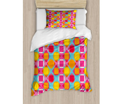 Abstract Line on Grid Duvet Cover Set