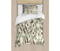 Ben Franklin Portrait Wealth Duvet Cover Set