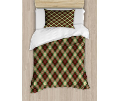 Diagonal Squares Classical Duvet Cover Set