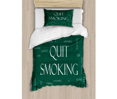 Smoking Message Blackboard Duvet Cover Set