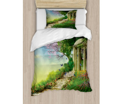 Gazebo at the Top of a Hill Duvet Cover Set
