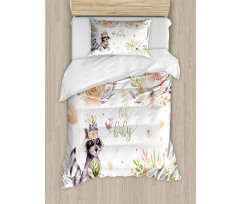 Oh Baby Calligraphy in Middle Duvet Cover Set