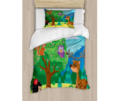 Funny Animals Wildlife Duvet Cover Set