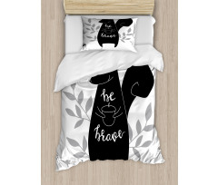 Be Brave Words Inspiration Duvet Cover Set