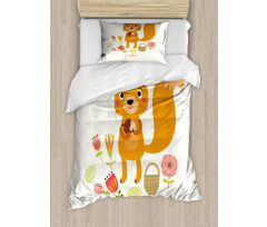 Funny Animal Saying Hello Duvet Cover Set