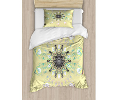 Round Whimsical Background Duvet Cover Set