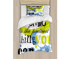 Uplifting Smile Happy Phrase Duvet Cover Set