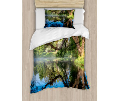 Foggy Scene over Water Duvet Cover Set