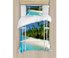 Paradise Island Palm Tree Duvet Cover Set