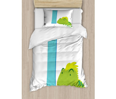 Cartoon Letter I and Animal Duvet Cover Set