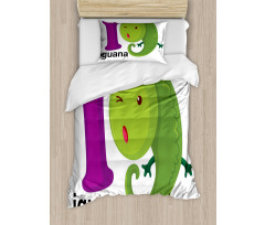 Capital Letter with Cartoon Duvet Cover Set