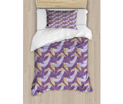 Crossed Curved Arc Design Duvet Cover Set