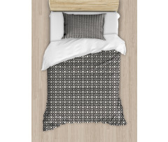 Repeating Star Shapes Mesh Duvet Cover Set