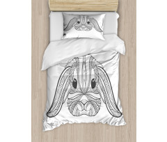 Boho Art Hare Duvet Cover Set