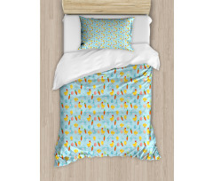 Eggs Chicks Chickens Rabbits Duvet Cover Set