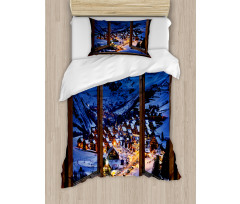 Winter Season Town Duvet Cover Set