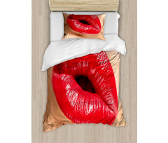 Juicy Lipstick Illustration Duvet Cover Set