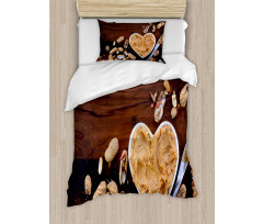 Wooden Vintage Table Duvet Cover Set