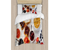 Sandwiches on White Duvet Cover Set