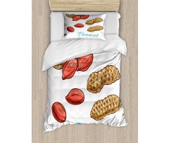 Peanut Sketch of Nut Duvet Cover Set