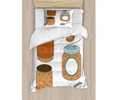 Food in a Jar Pattern Duvet Cover Set