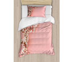 Tree on Pastel Pink Duvet Cover Set