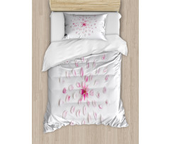 Sakura with Petals Duvet Cover Set