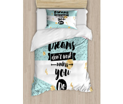 Words Abstract Hipster Retro Duvet Cover Set