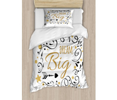 Swirls with Arrows and Dots Duvet Cover Set