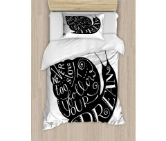 Abstract Snail Silhouette Duvet Cover Set