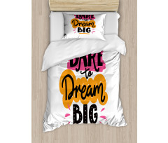 Positive Inspirational Words Duvet Cover Set