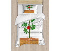 Parts of a Tomato Plant Duvet Cover Set