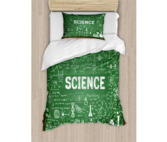 Science Word on Chalkboard Duvet Cover Set