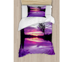 Purple Shade Skies Duvet Cover Set