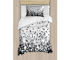 Squares Greyscale Duvet Cover Set