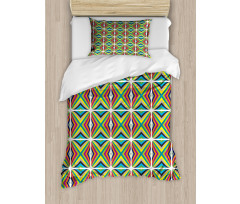 Contemporary Vivid Fractal Duvet Cover Set