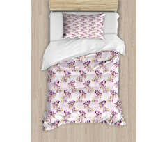 Oriental Flowers Ombre Duvet Cover Set