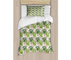 Hibiscus Flora Hand Drawn Duvet Cover Set