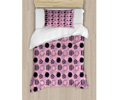 Geometric Circles and Dots Duvet Cover Set