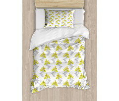 Lily Flowers Sketch Artwork Duvet Cover Set