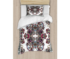 Curlicues Floral Design Duvet Cover Set