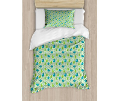 Pears with Small Sparrows Duvet Cover Set
