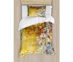 Fall Season Foliage Leaves Duvet Cover Set