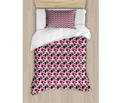 Grunge Pomegranate and Stains Duvet Cover Set